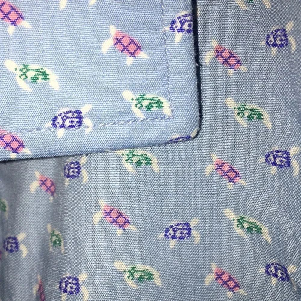 Charleston Threads TURTLE PRINT LS summer shirt L - Picture 3 of 5